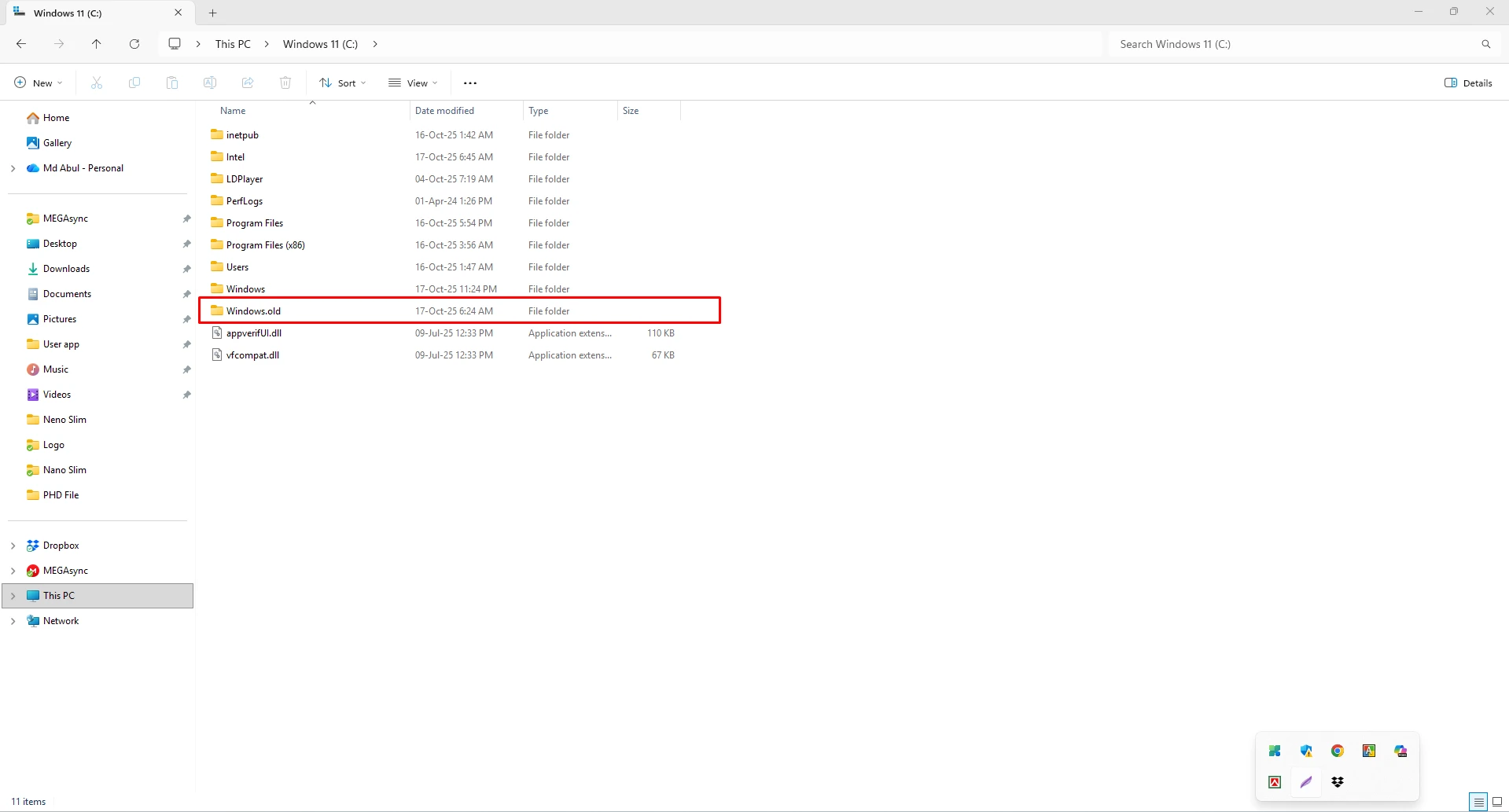 How to delete Windows.old folder from C drive.