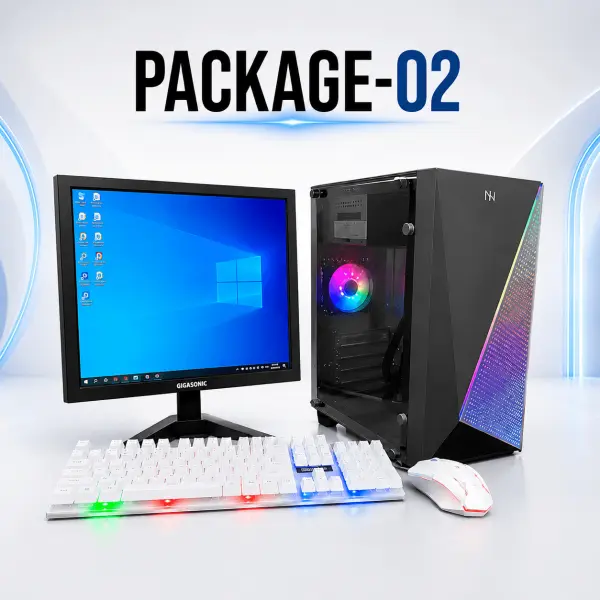 Package-02 Intel Core i5 RGB Desktop PC with 17" Monitor