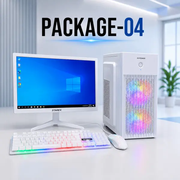 Package-04 Intel Core i3 (4th Gen) RGB Desktop PC with 19" Monitor