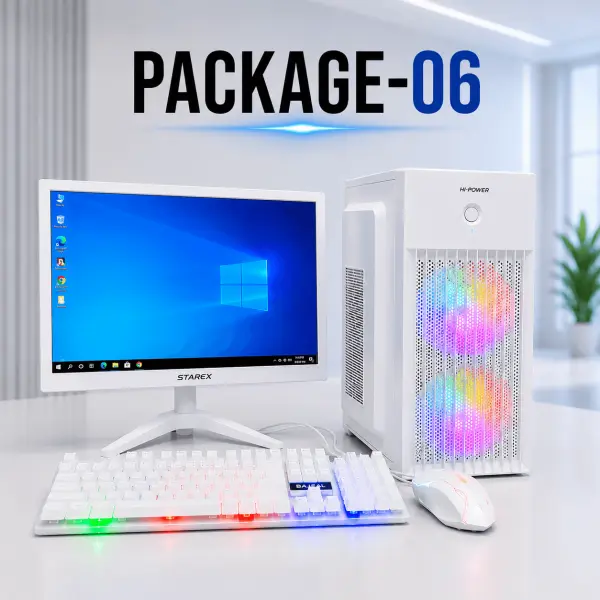 Package-06 Intel® Core™ i3 (6th Gen) RGB Desktop PC with 19" Monitor