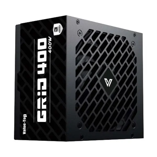 Value Top GRID 400 Real 400W ATX Non Modular Black Power Supply